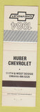 Matchbook Cover - 1984 Chevrolet Huber Omaha NE