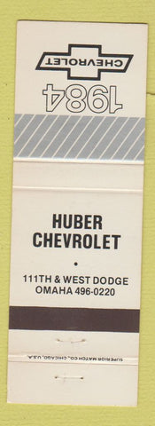 Matchbook Cover - 1984 Chevrolet Huber Omaha NE