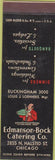 Matchbook Cover - Edmanson Bock Catering Chicago IL SAMPLE
