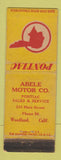 Matchbook Cover - Abele Motors Pontiac Woodlands CA WEAR