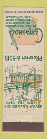 Matchbook Cover - Castagnola Restaurant San Francisco CA