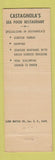 Matchbook Cover - Castagnola Restaurant San Francisco CA