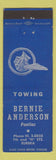 Matchbook Cover - Bernie Anderson Pontiac Eureka CA