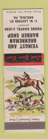 Matchbook Cover - Yeingst and Brenneman Barber Shop Carlisle PA