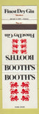 Matchbook Cover - Booth's Dry Gin Canada