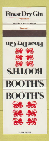 Matchbook Cover - Booth's Dry Gin Canada
