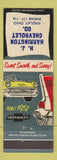 Matchbook Cover - 1957 Chevrolet HJ Harrington Findlay OH