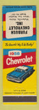 Matchbook Cover - 1958 Chevrolet Furbush Waterville ME