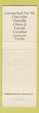 Matchbook Cover - 1966 Chevrolet Kipp Edgeley ND