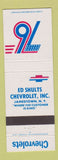 Matchbook Cover - 1976 Chevrolet Ed Shults Jamestown NY