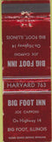 Matchbook Cover - Big Foot Inn Big Foot IL