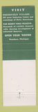 Matchbook Cover - Greenfield Village Dearborn MI Henry Ford Museum