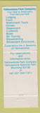 Matchbook Cover - Yellowstone Park Canyon Falls Mammoth Terraces WY
