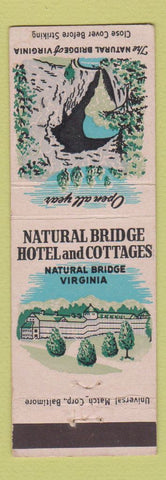 Matchbook Cover - Natural Bridge Hotel Cottages VA