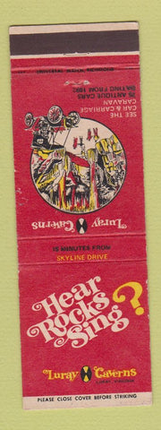 Matchbook Cover - Luray Caverns Luray VA