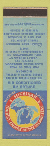 Matchbook Cover - Michigan Tourism Bay City MI