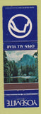 Matchbook Cover - Yosemite National Park CA Ahwahnee