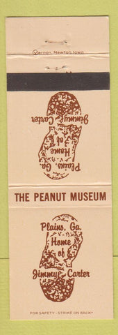Matchbook Cover - Peanut Museum Plains GA Jimmy Carter