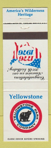 Matchbook Cover - Yellowstone Park Company 1976