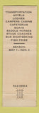 Matchbook Cover - Yellowstone Park Company bear Old Faithful