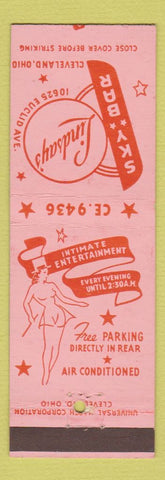 Matchbook Cover - Lindsay's Sky Bar Cleveland OH girlie
