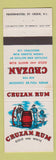 Matchbook Cover - Cruzan Rum Frederiksted ST Croix Virgin Islands liquor