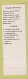 Matchbook Cover - Cruzan Rum Frederiksted ST Croix Virgin Islands liquor