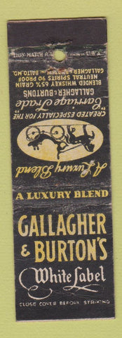 Matchbook Cover - Gallagher Burton's Whiskey Baltimore MD