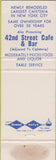 Matchbook Cover - 42nd ST Cafeteria New York City 1964 World's Fair