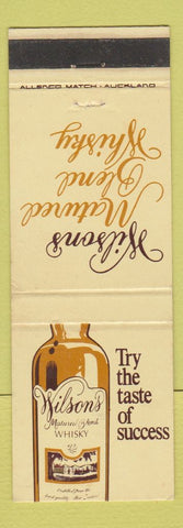 Matchbook Cover - Wilson's Whiskey New Zealand