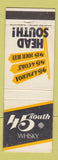 Matchbook Cover - 45 South Whiskey New Zealand