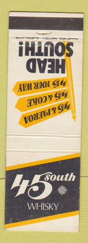 Matchbook Cover - 45 South Whiskey New Zealand