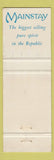 Matchbook Cover - Mainstay Liquor South Africa Rum?