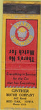 Matchbook Cover - Ginther Oldsmobile Red Oak IA POOR