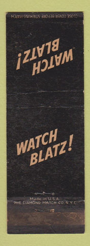 Matchbook Cover - Watch Blatz Beer