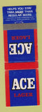 Matchbook Cover - Ace Lager Beer Australia