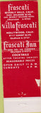 Matchbook Cover - Villa Frascati Beverly Hills CA