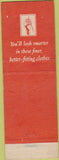 Matchbook Cover - Hickey Freeman Clothes Shamokin PA