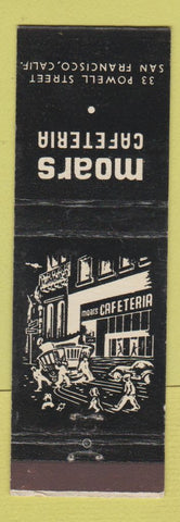 Matchbook Cover - Moars Cafeteria San Francisco CA