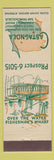 Matchbook Cover - Castagnola Restaurant San Francisco CA