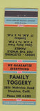 Matchbook Cover - Family Toggery Shoes Stockton CA WEAR