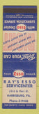 Matchbook Cover - Ray's Esso oil gas Harrisburg PA