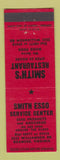 Matchbook Cover - Smith Esso oil gas Roanoke VA