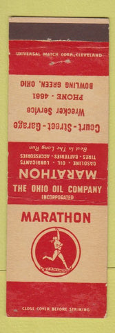 Matchbook Cover - Marathon oil gas Bowling Green OH