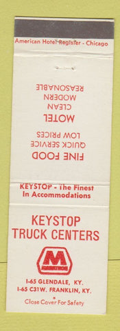 Matchbook Cover - Marathon oil gas Franklin KY Keystop Truck Centers