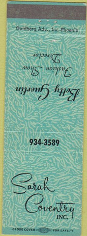 Matchbook Cover - Sarah Coventry Inc Betty Guertin Phoenix?