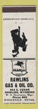 Matchbook Cover - Mobil oil gas Rawlins WY