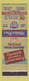 Matchbook Cover - Mobil oil gas Republic Petersburg VA Hopewell Emporia