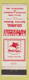 Matchbook Cover - Mobil oil gas Colonial Frederick MD