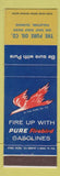 Matchbook Cover - Pure oil gas Palatine IL